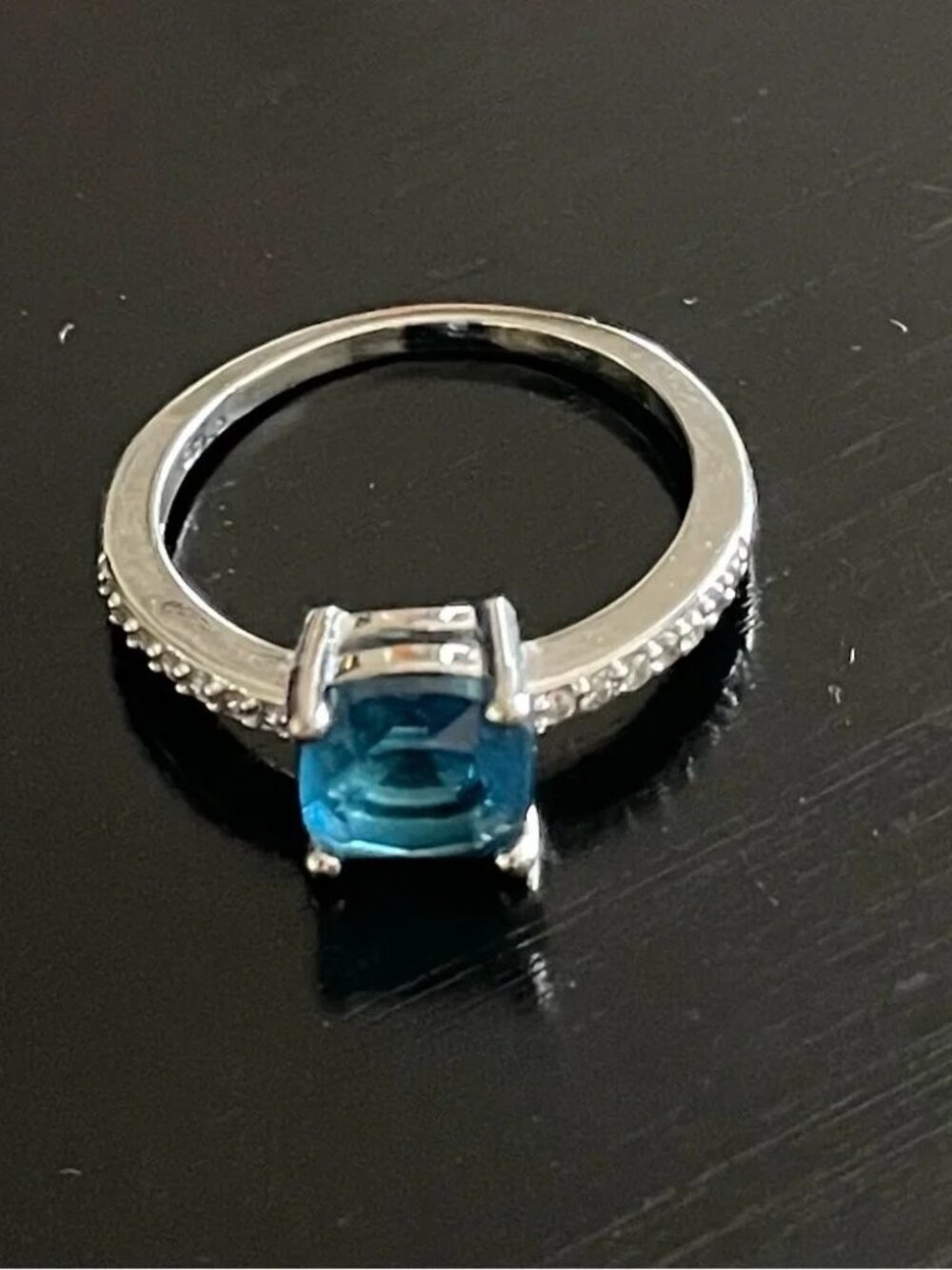Dark Marine Blue Ring Size 7